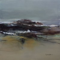 L'passo Benjamin, 42 x 42 Inch, Acrylic on Canvas, Abstract Paintings, AC-LPB-035